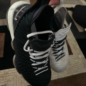 Men's Black and White Athletic Shoes